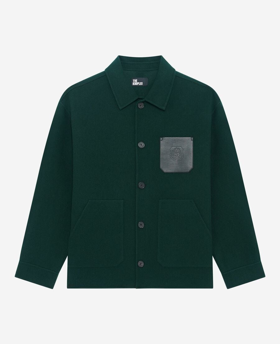 The Kooples HOMME BOTTLE GREEN surchemise vert foncé