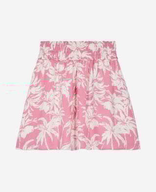 The Kooples F PINK-WHITE short printed skirt with smocks