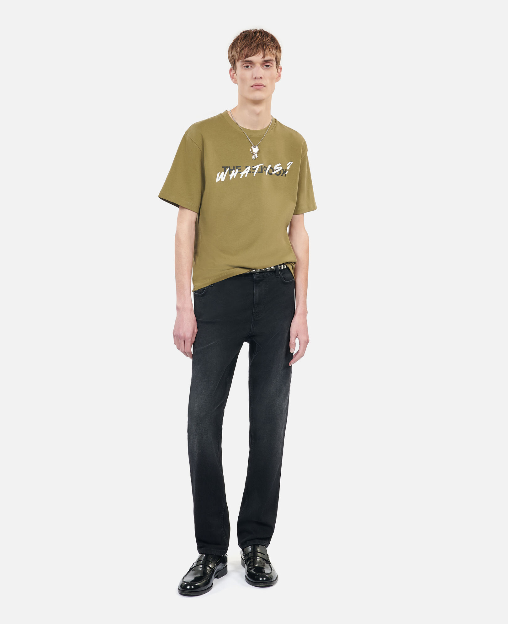 The Kooples MEN OLIVE khaki what is t-shirt