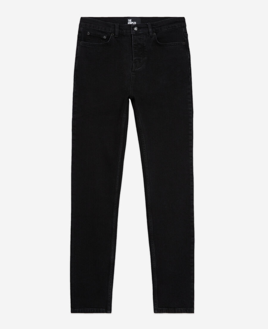 The Kooples H BLACK WASHED black slim-fit jeans