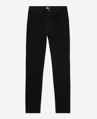 The Kooples H BLACK WASHED black slim-fit jeans