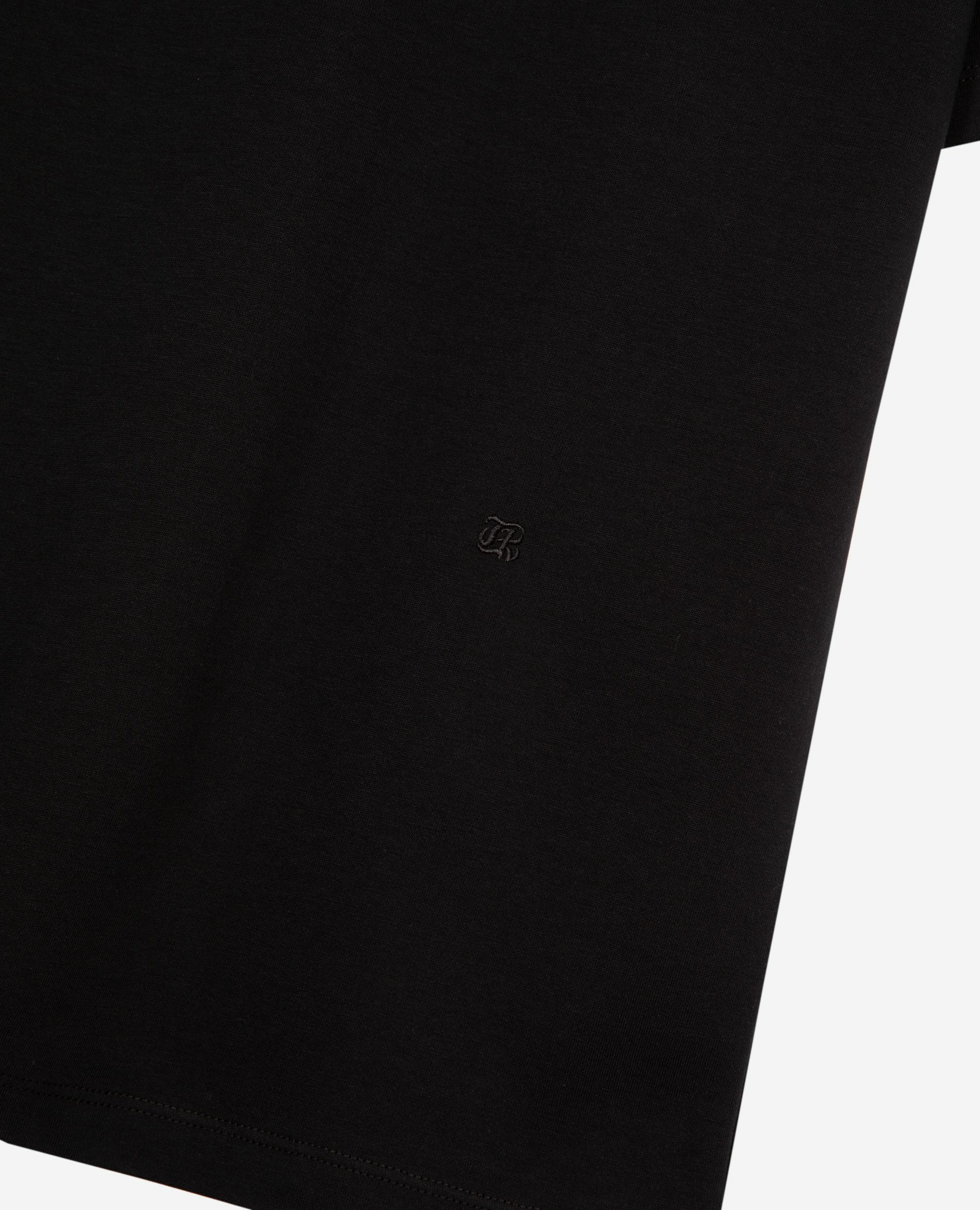 T-shirt large uni noir, BLACK, hi-res image number null