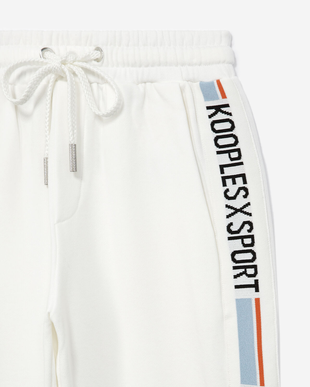 The Kooples WOMEN ECRU ecru joggers with stretch waist and logo trim