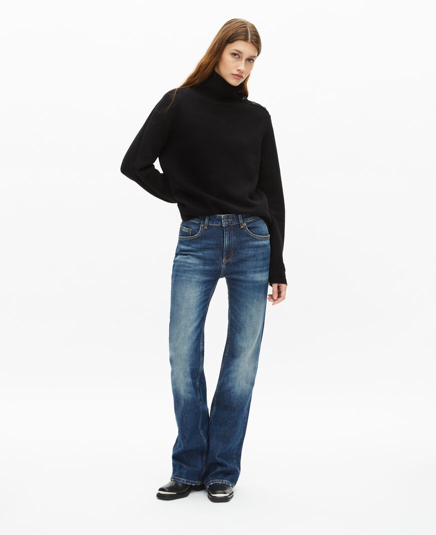 The Kooples WOMEN BLACK black wool sweater