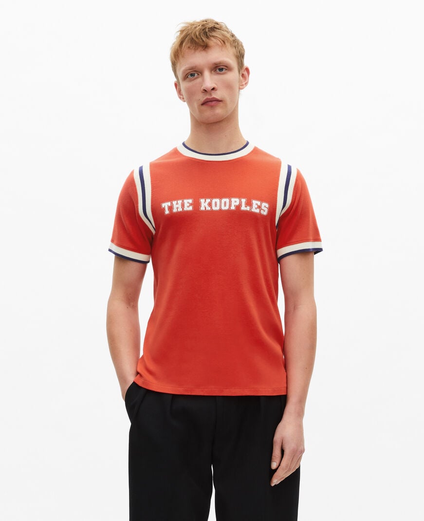 The Kooples H RED t-shirt with red logo