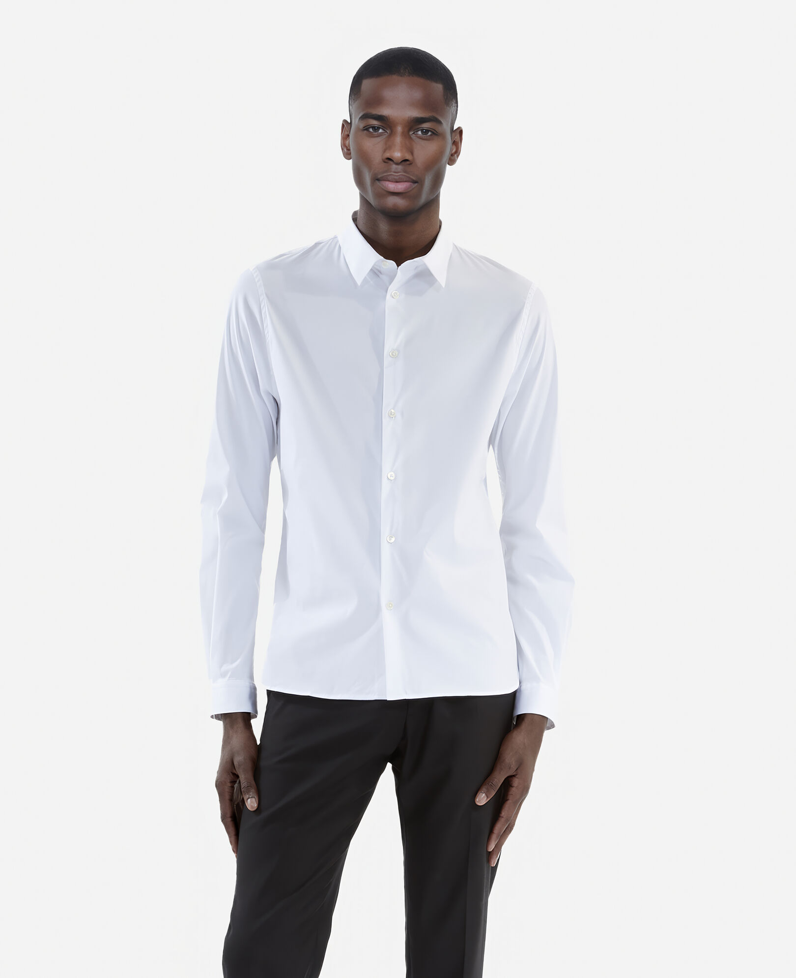 The Kooples MEN WHITE formal white poplin shirt