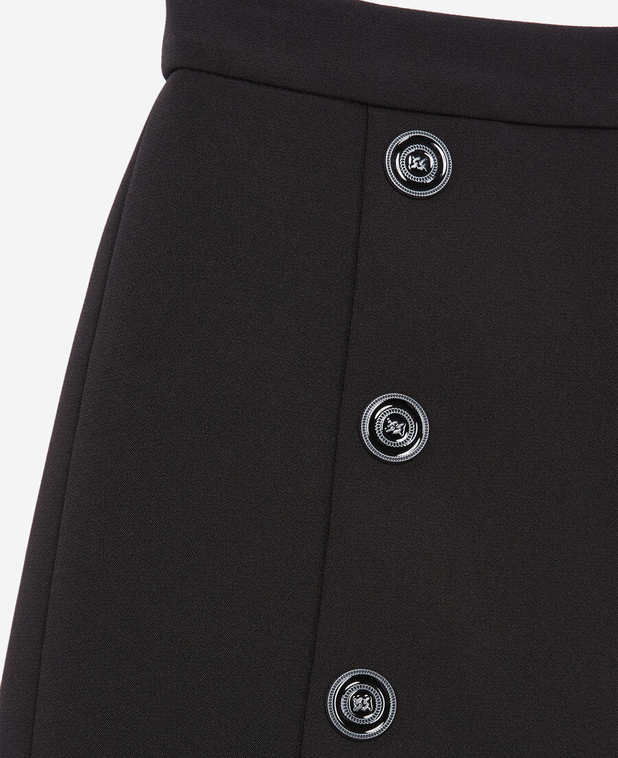 schwarze shorts aus krepp