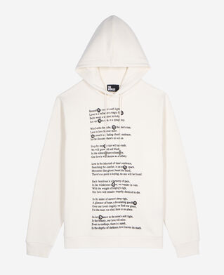 The Kooples H ECRU hooded sweatshirt with ecru screen print