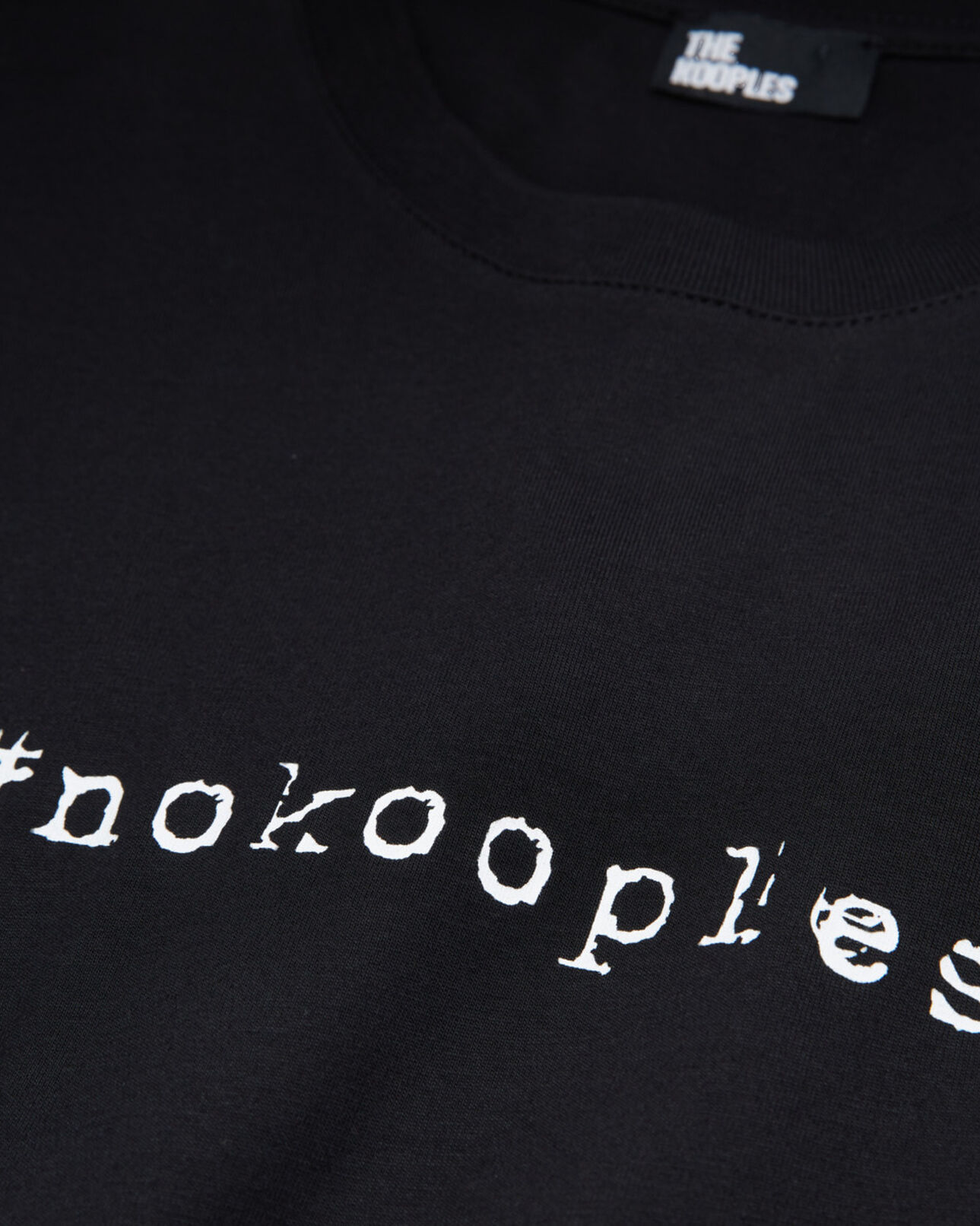 The Kooples MEN BLACK black #nokooplesnofuture logo t-shirt