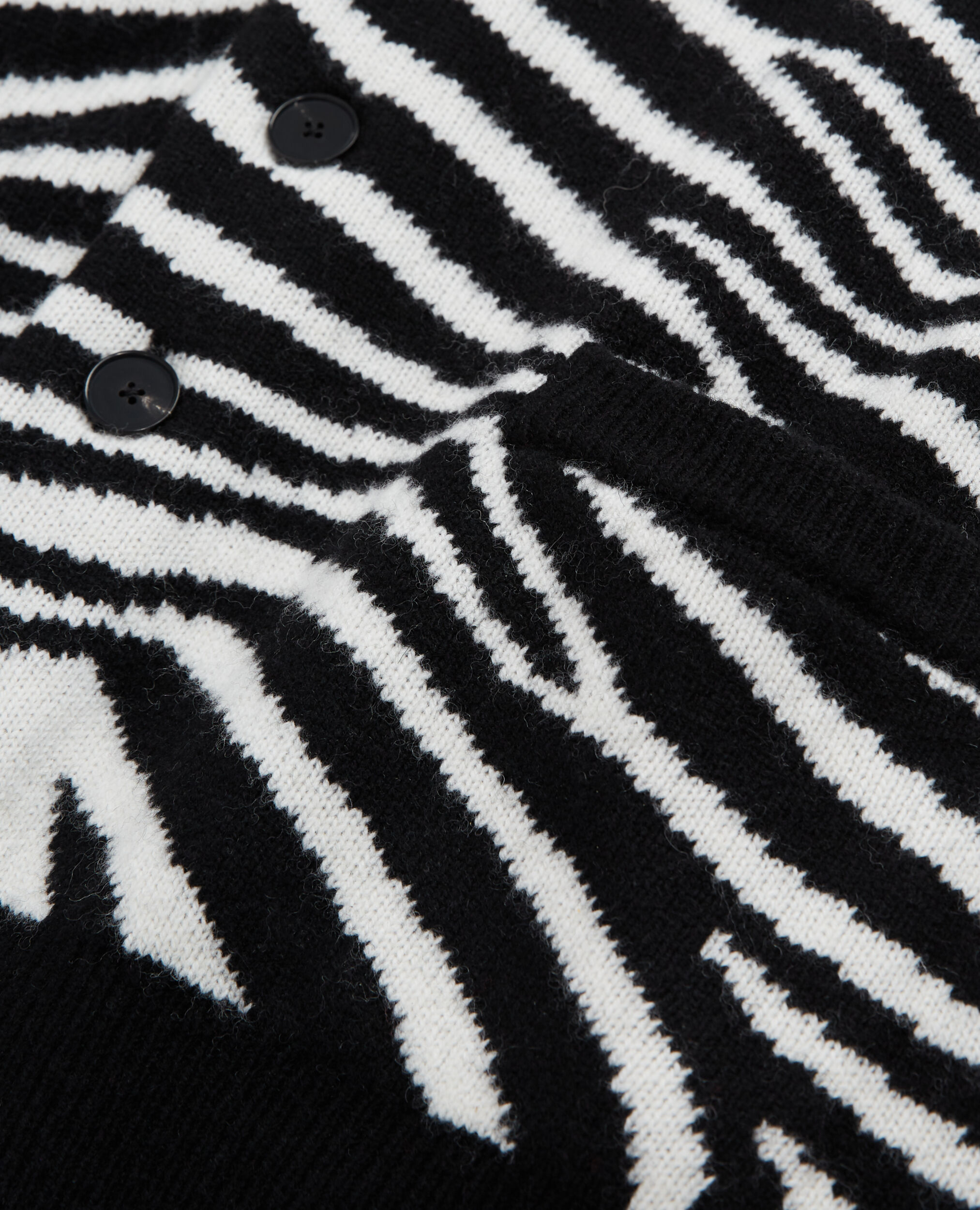 Printed wool sweater, BLACK WHITE, hi-res image number null