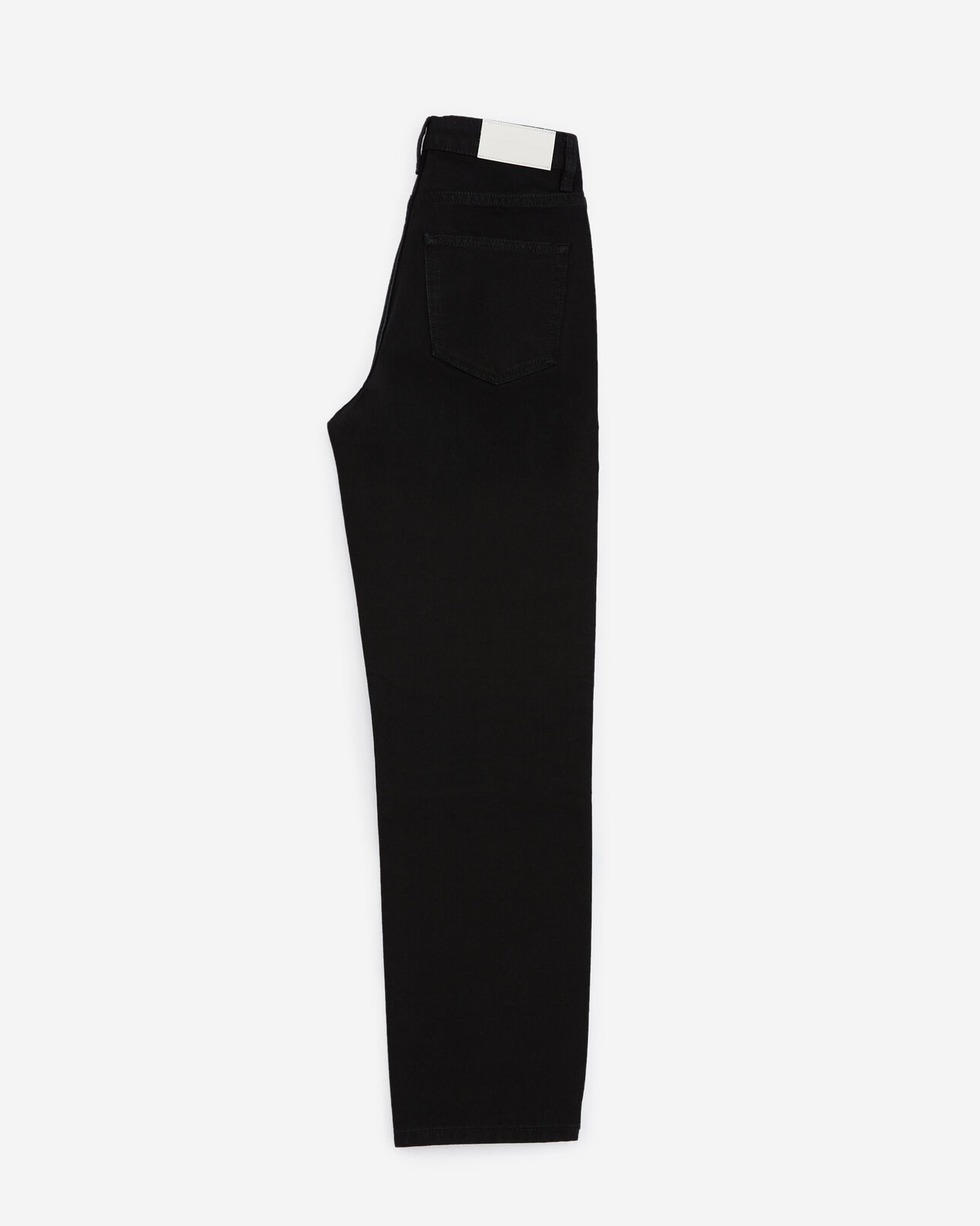 The Kooples FEMME BLACK jean noir à taille haute droit
