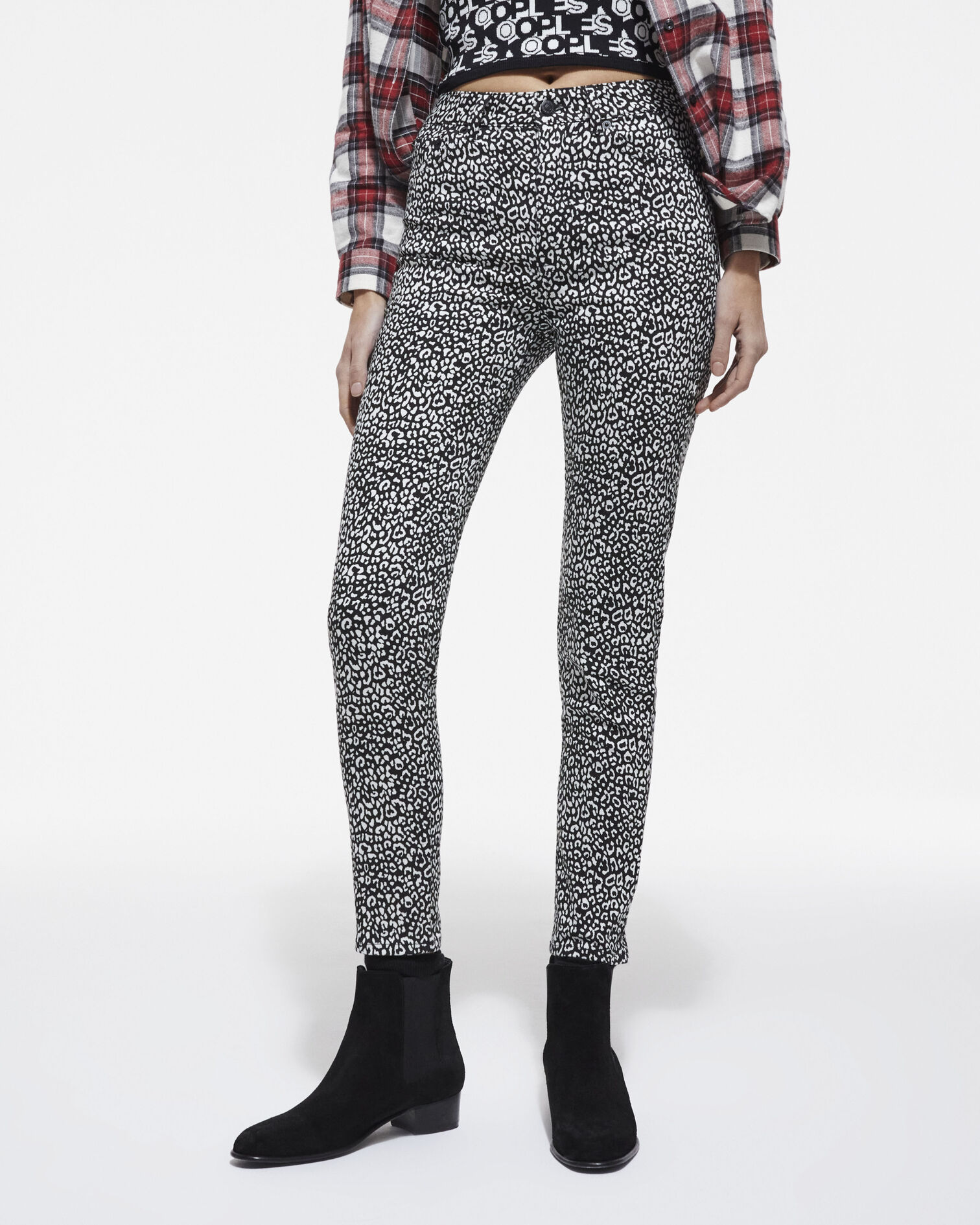 Vaqueros slim leopardo, BLACK, hi-res image number null