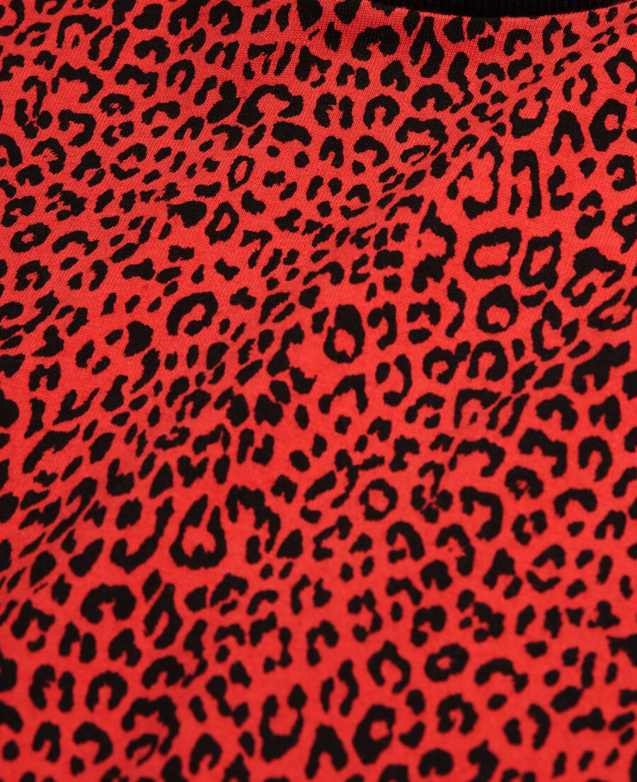red leopard print t-shirt