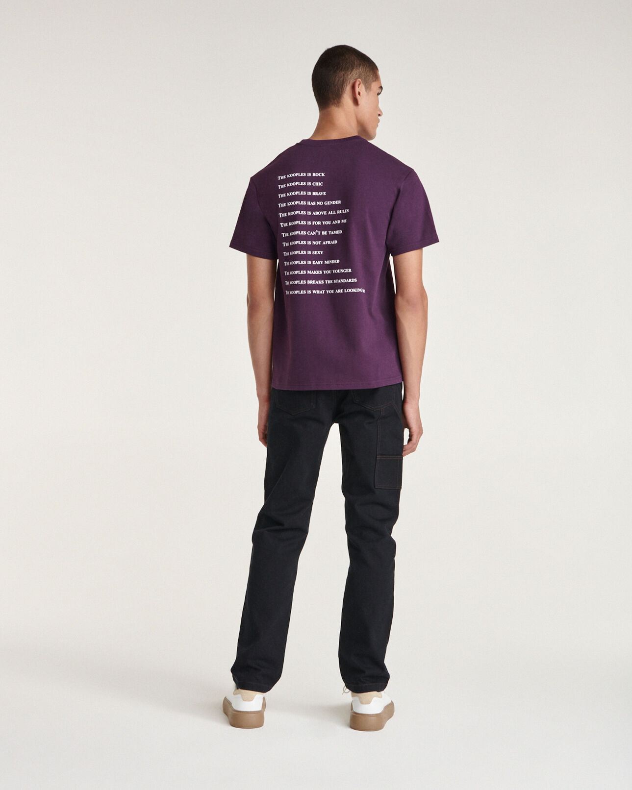 The Kooples HOMBRE PURPLE camiseta de algodón púrpura qué es