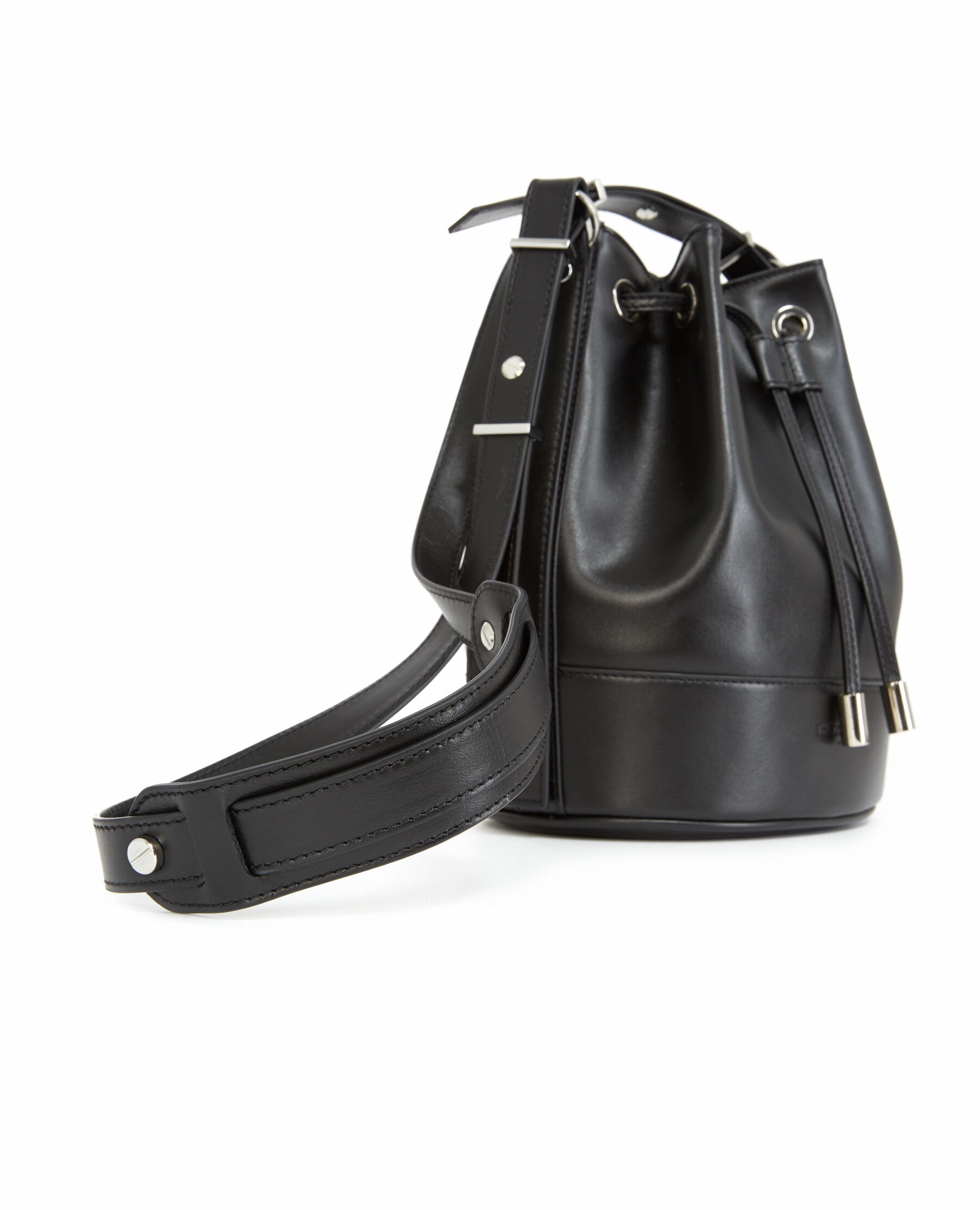 Tasche Medium Tina Glattleder Schwarz