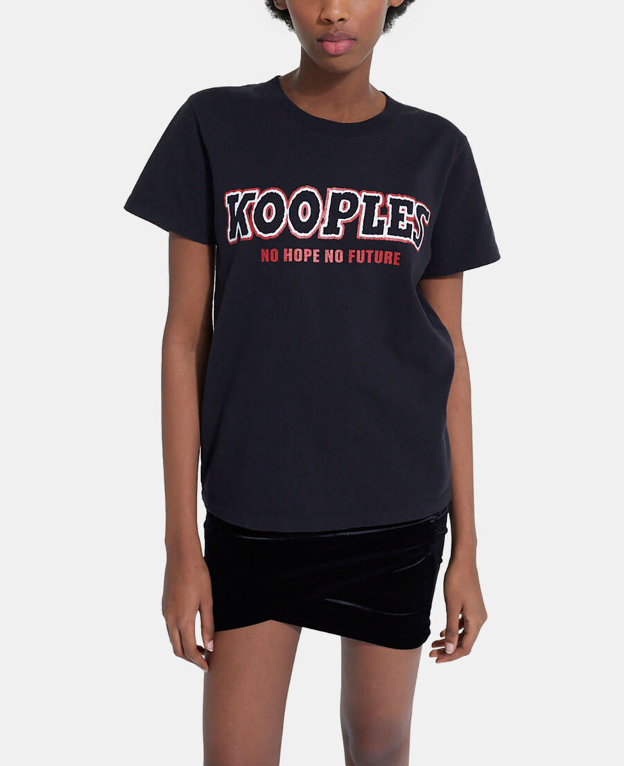 t-shirt sérigraphié noir