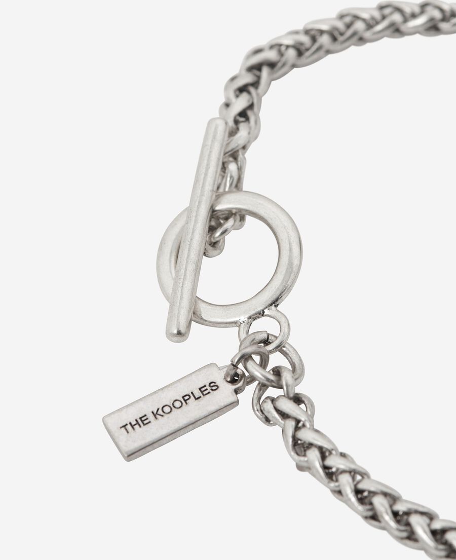 The Kooples HOMME SILVER bracelet medium en cha&icirc;ne argent&eacute;