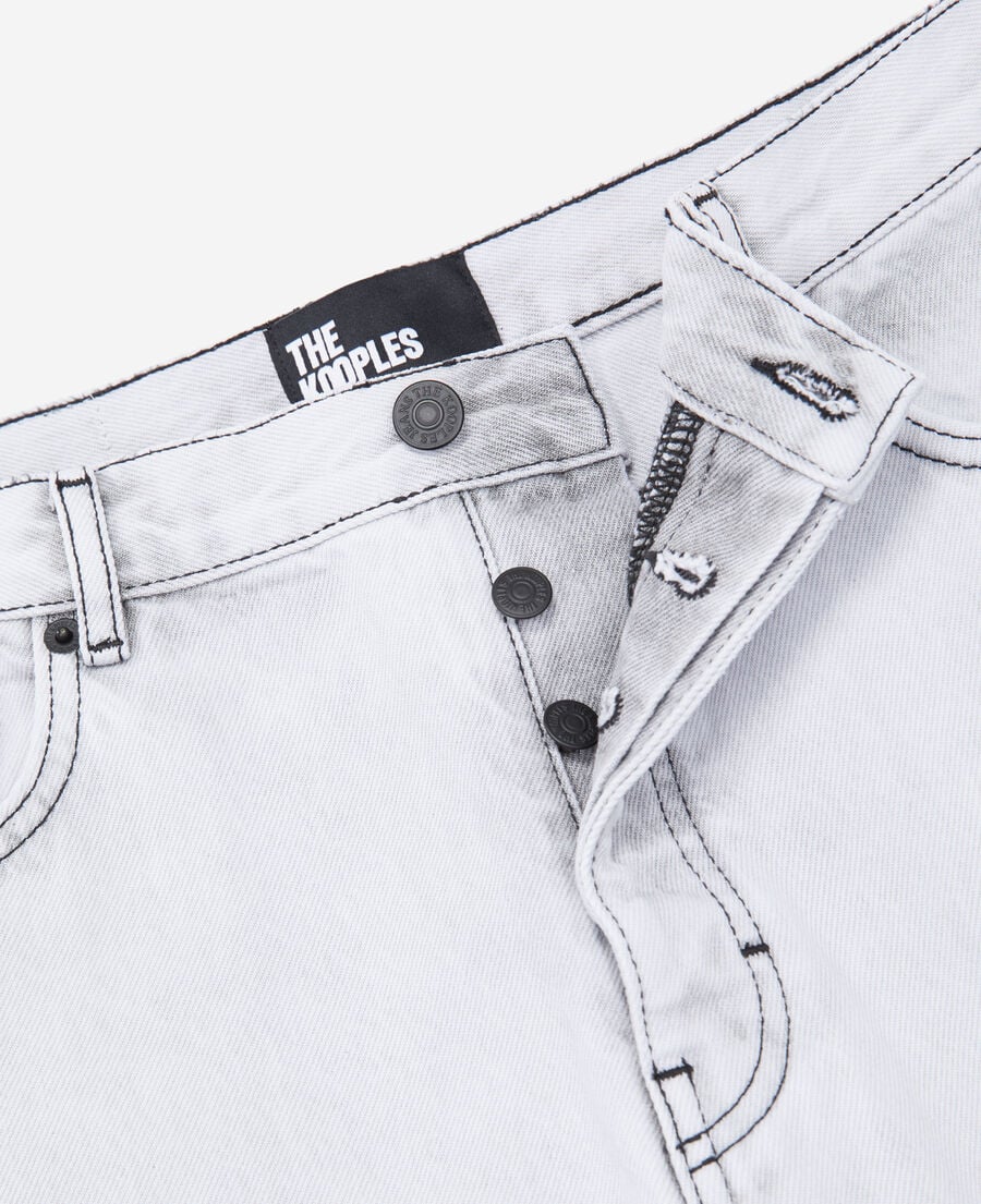 The Kooples H WHITE BLEACH straight bleached white jeans
