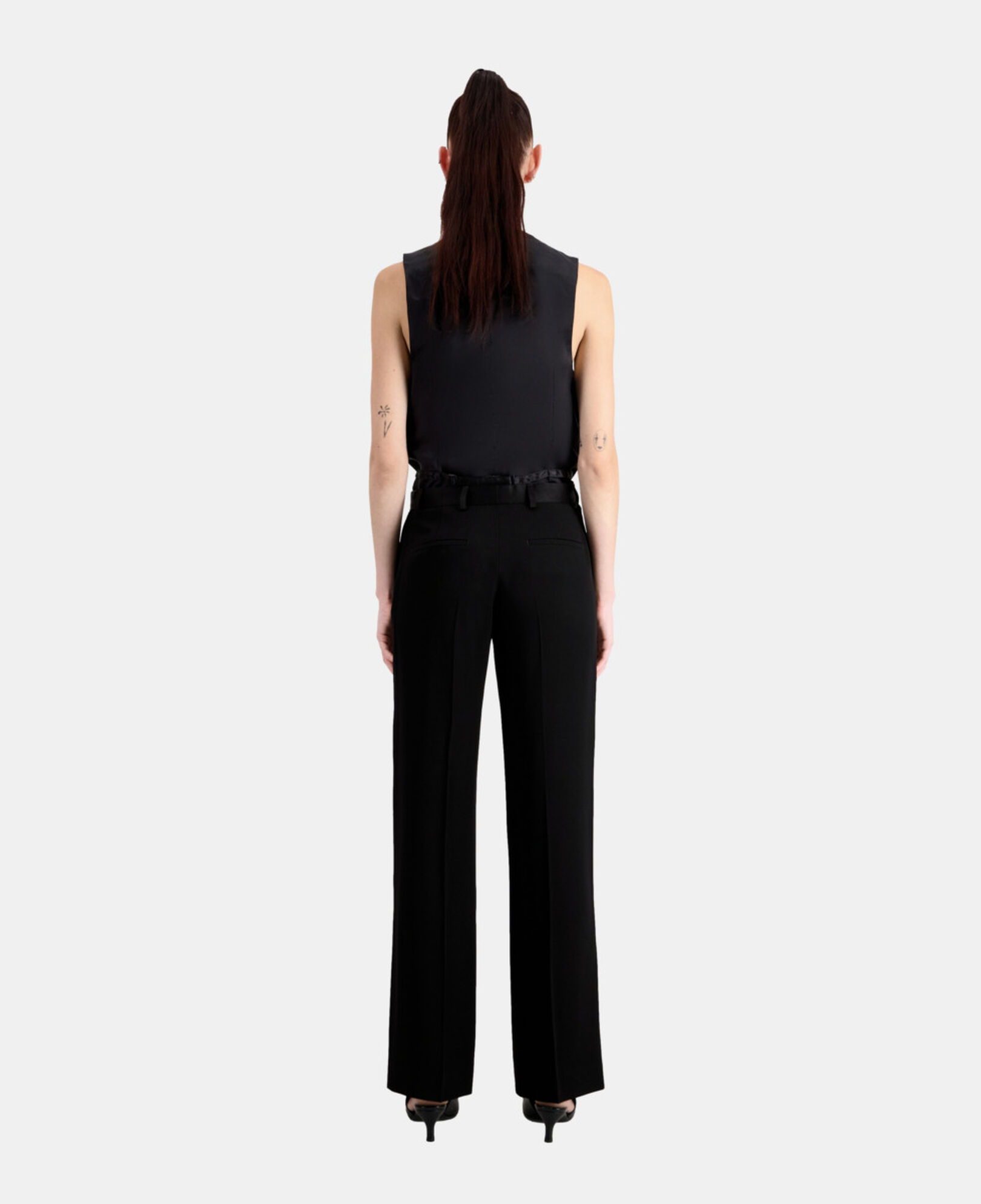 The Kooples DAMEN BLACK schwarze anzughose aus krepp