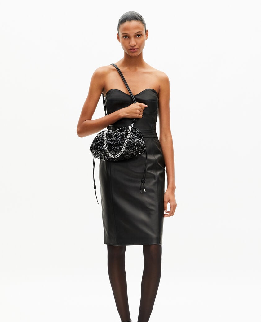 The Kooples F BLACK taylor black sequin bag