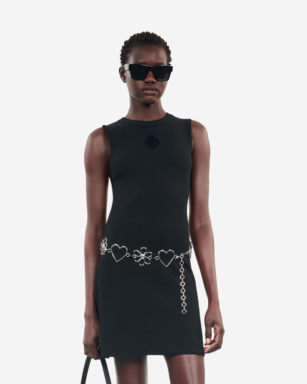The Kooples WOMEN BLACK black short blazon dress