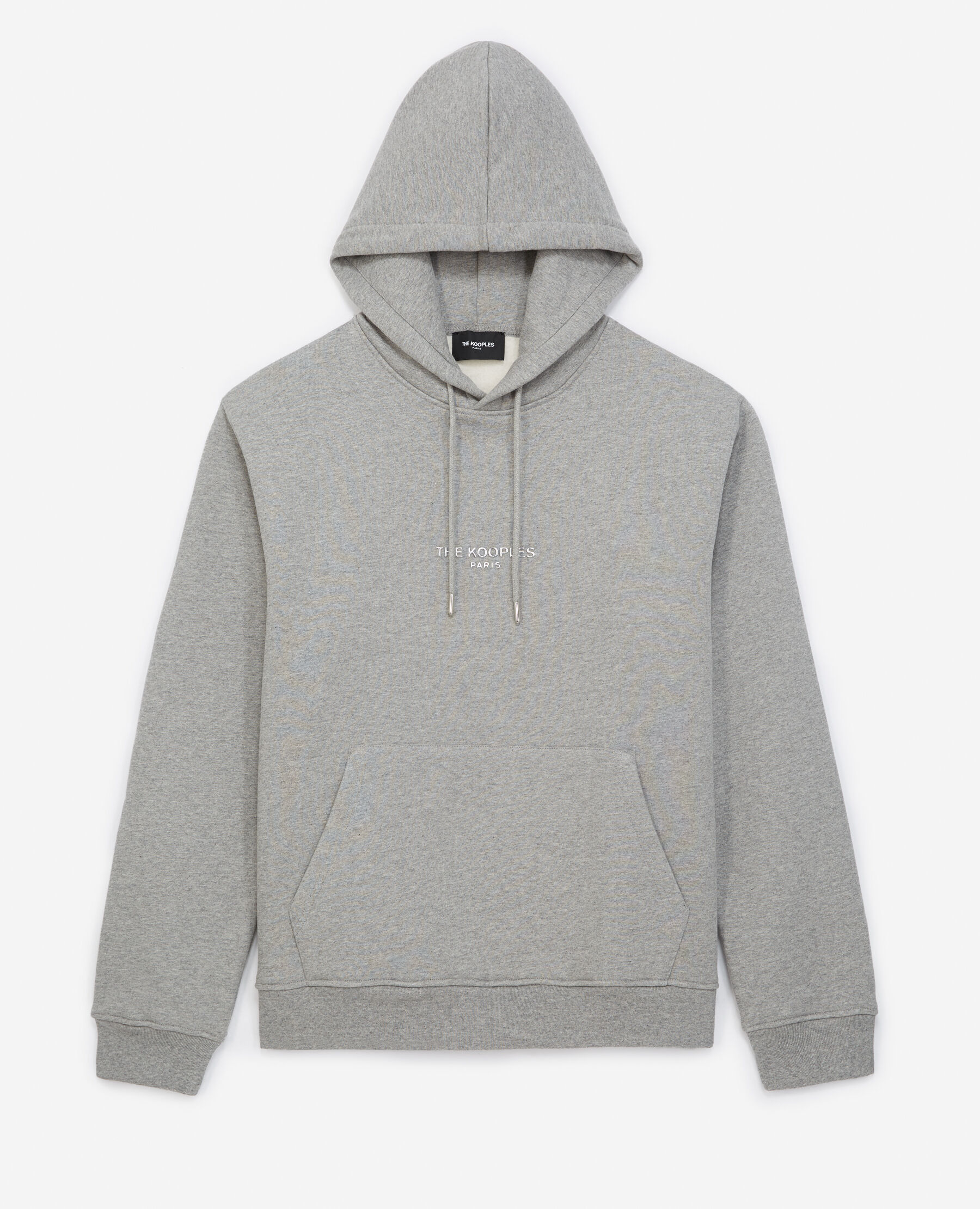 Gray cotton hoodie on sale