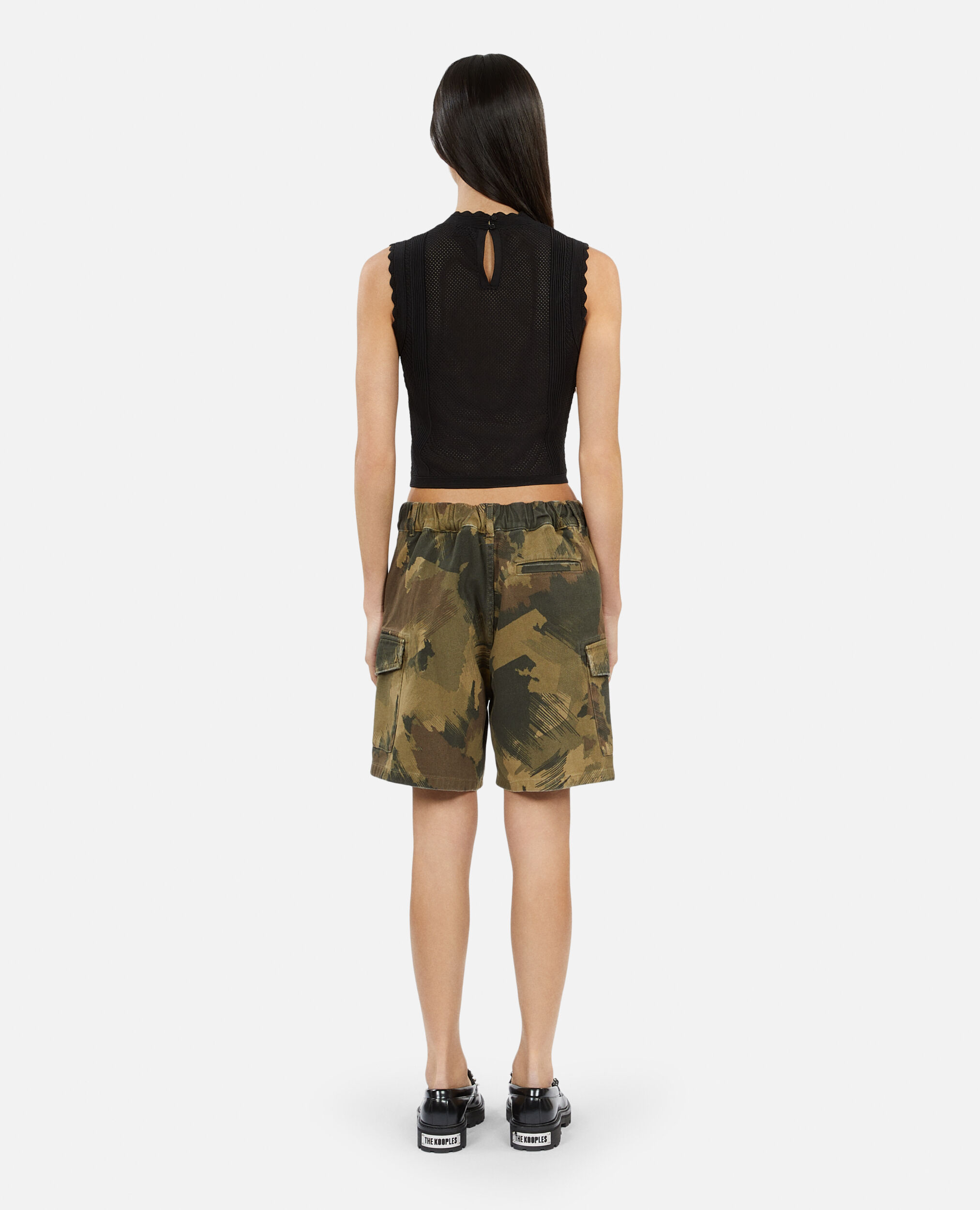 Top cropped negro punto, BLACK, hi-res image number null