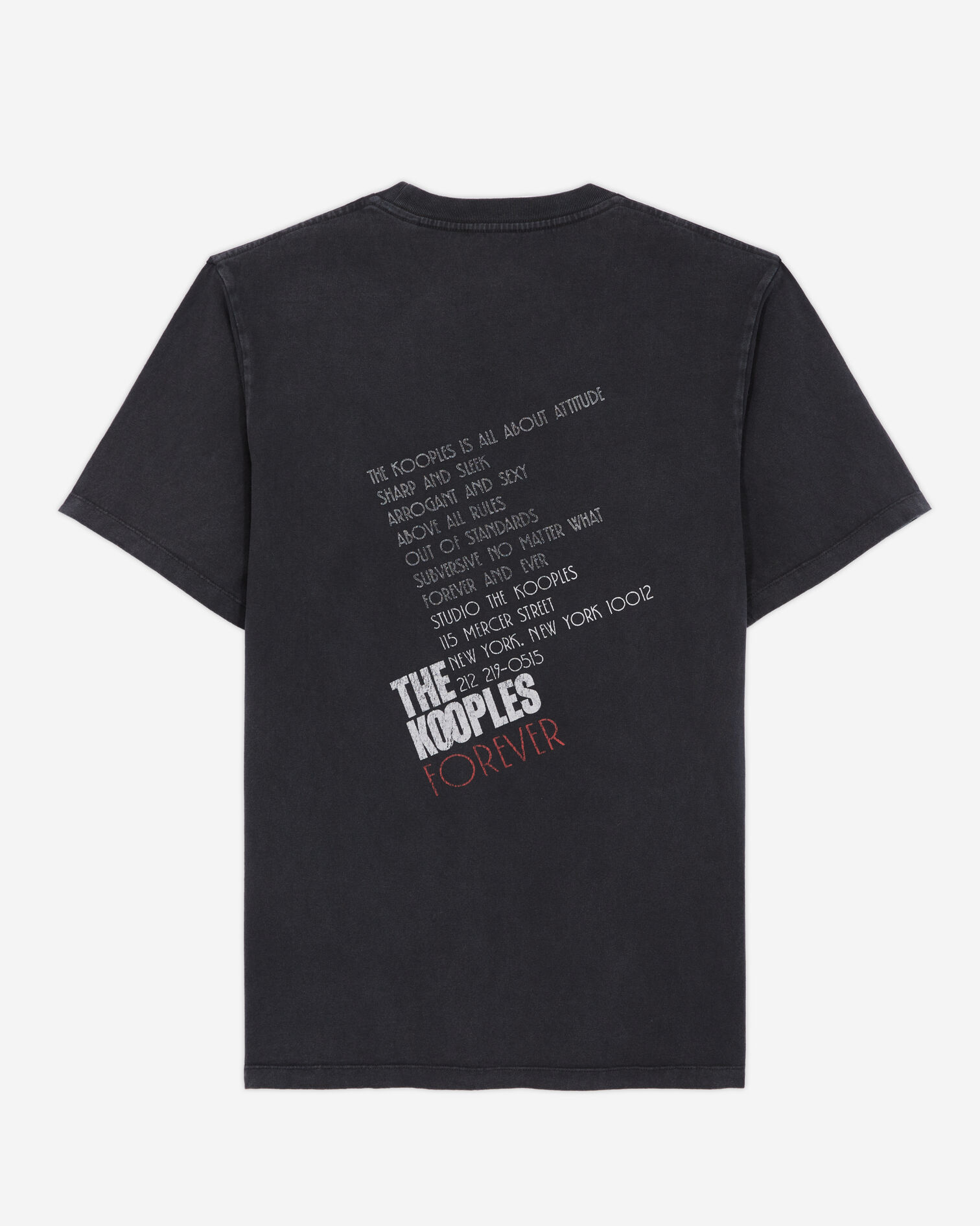 Men's black screen print t-shirt, BLACK WASHED, hi-res image number null