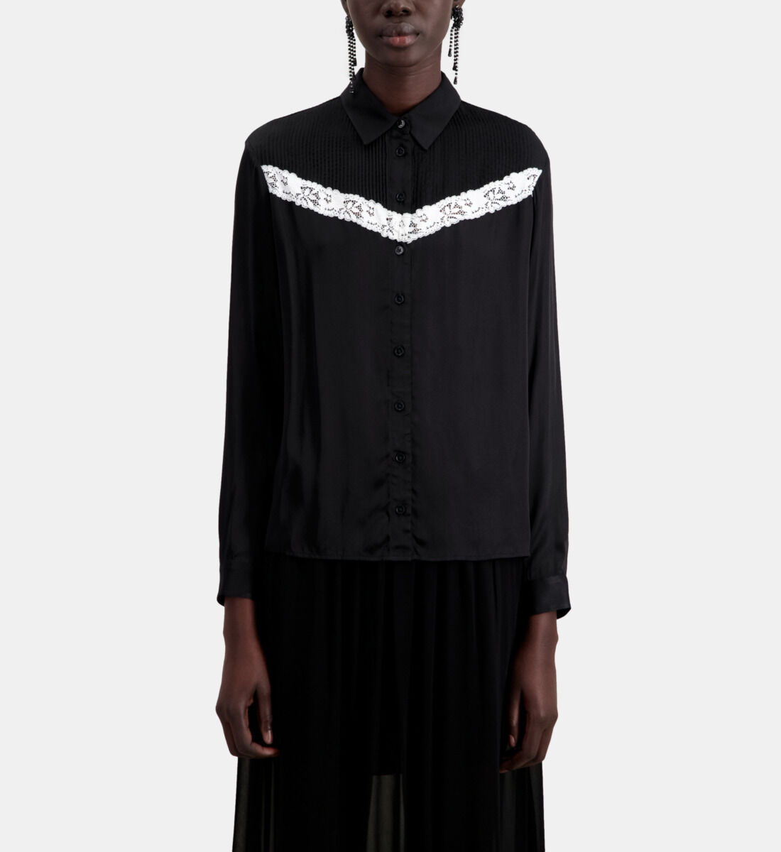 The kooples pleated shirt dress top