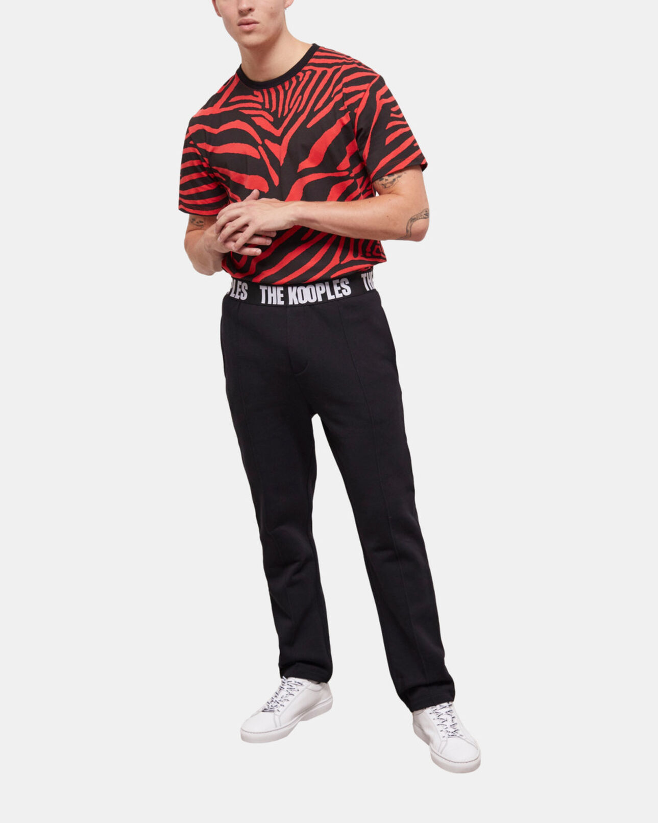The Kooples HOMME BLACK pantalon logo the kooples noir