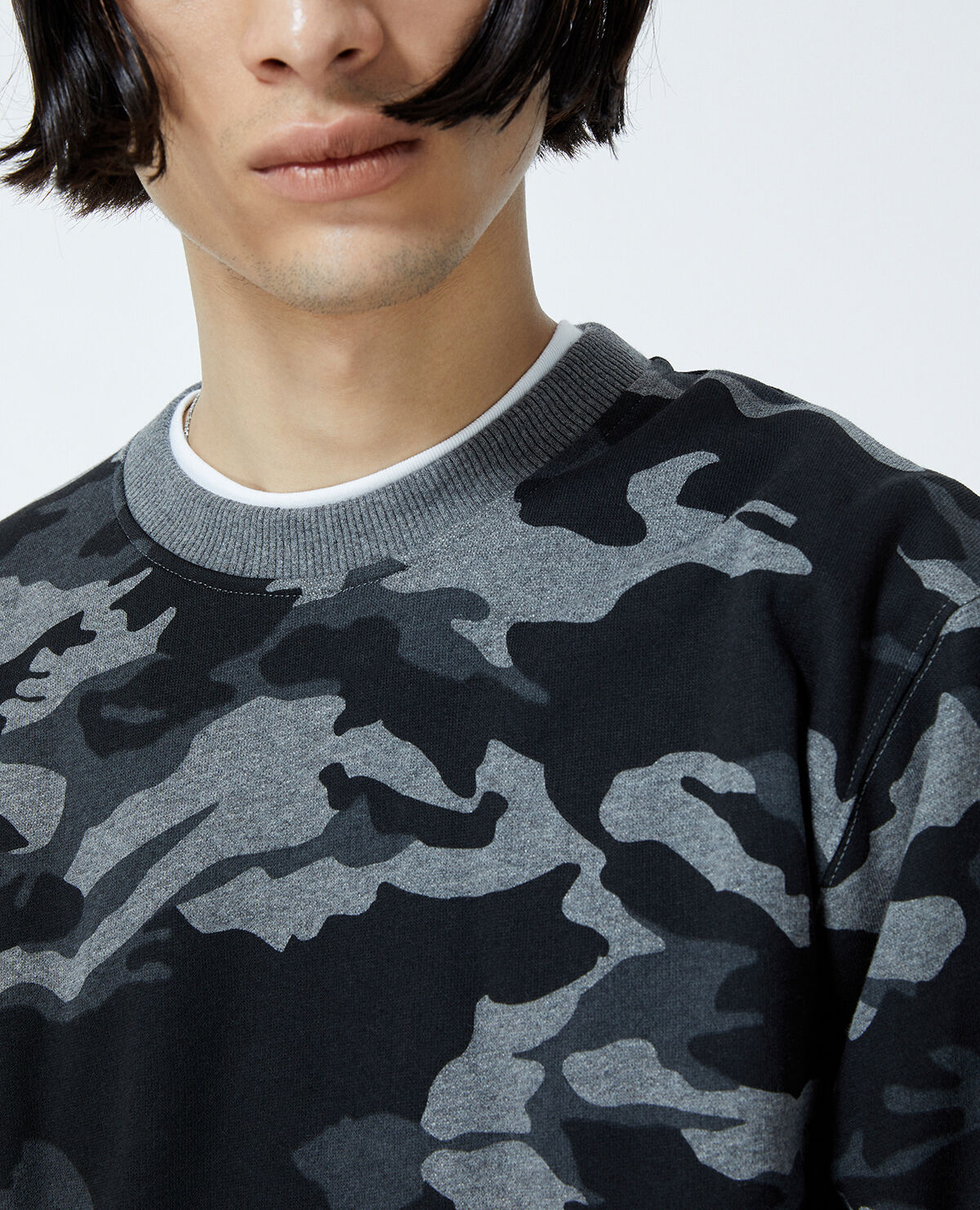 Crew neck cheap camo sweatshirt