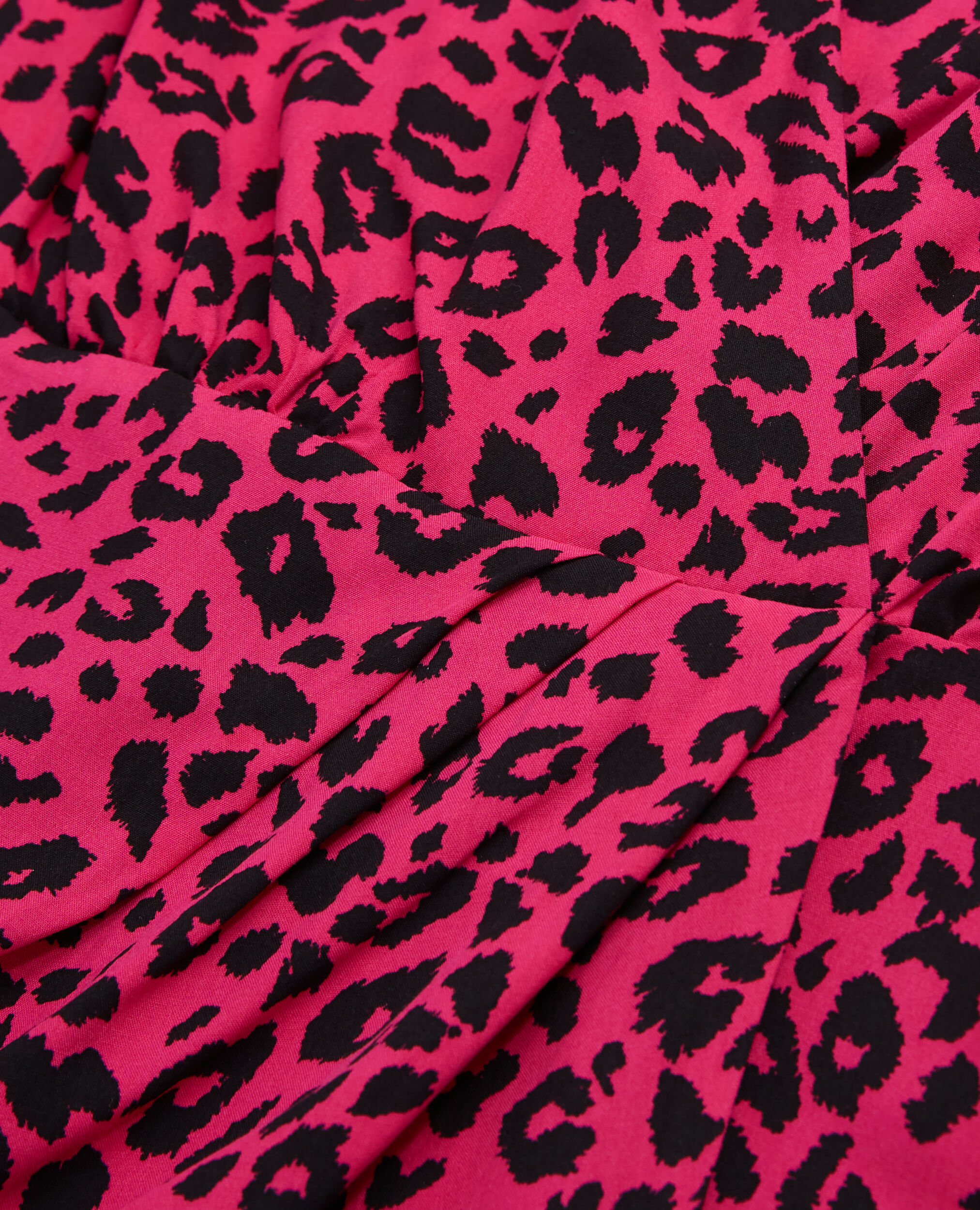 Vestido cruzado corto estampado, PINK BLACK, hi-res image number null