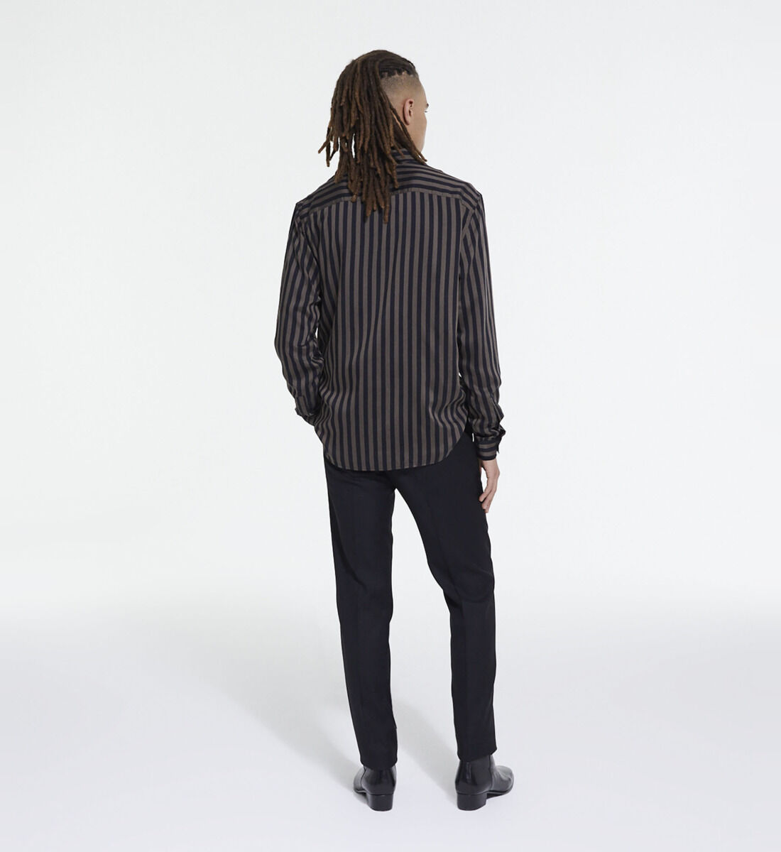 Striped shirt with classic collar