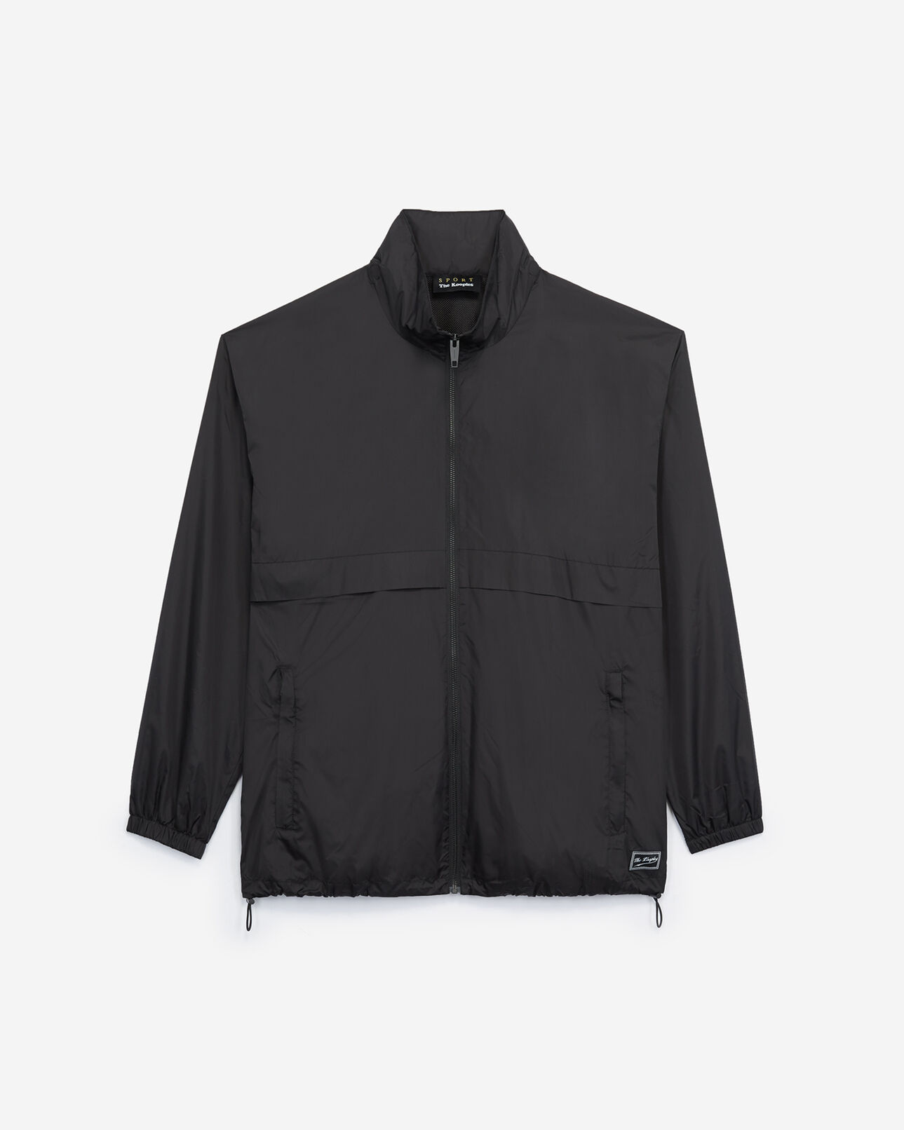 The Kooples HOMME BLACK blouson coupe-vent noir sérigraphié california riders