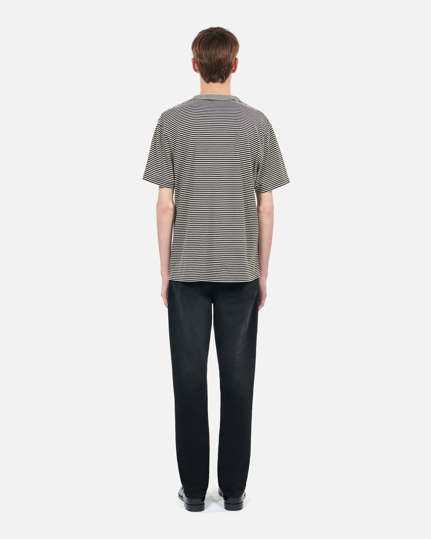 Striped Blazon t-shirt, BLACK / WHITE, hi-res image number null