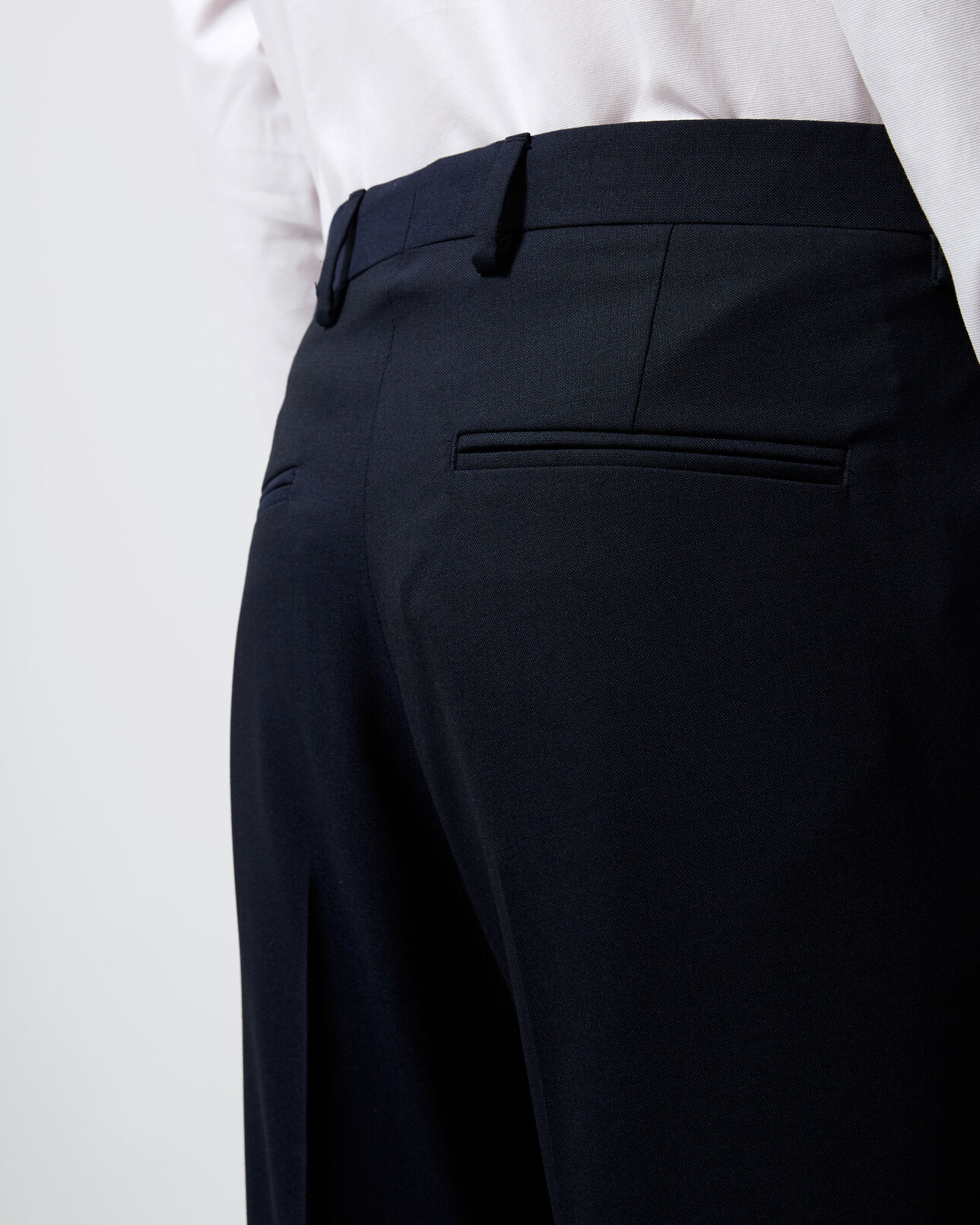 The Kooples HOMME DARK NAVY pantalon costume laine slim bleu marine