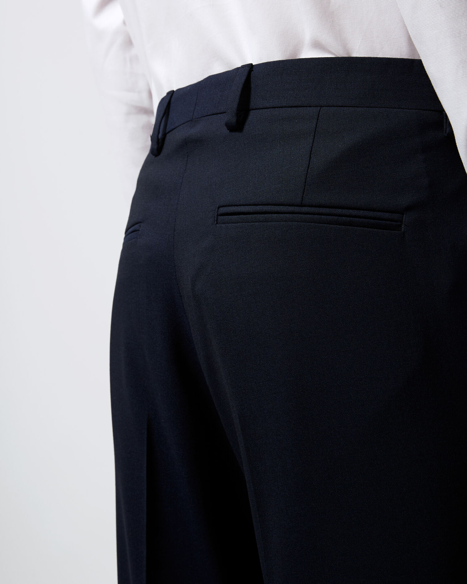 Pantalon costume laine slim bleu marine, DARK NAVY, hi-res image number null