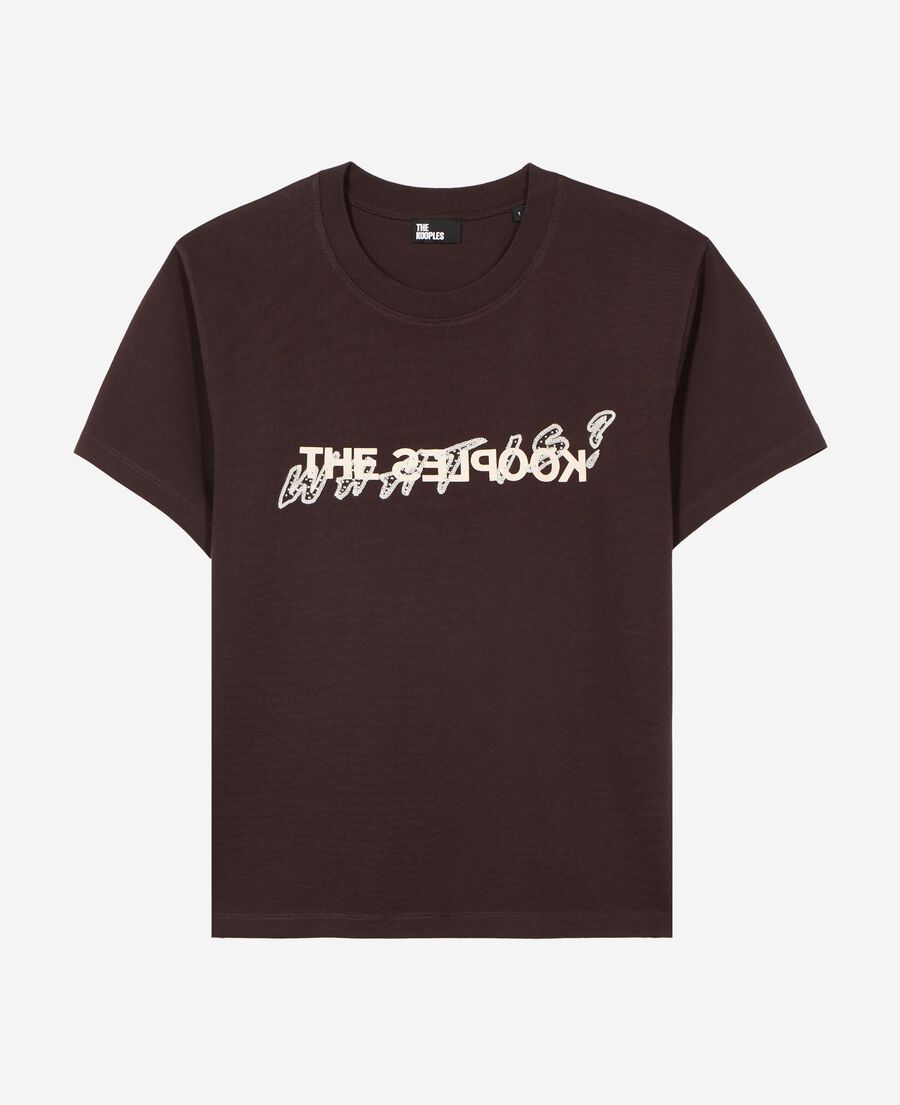 The Kooples F CAFE what is t-shirt with brown rhinestones