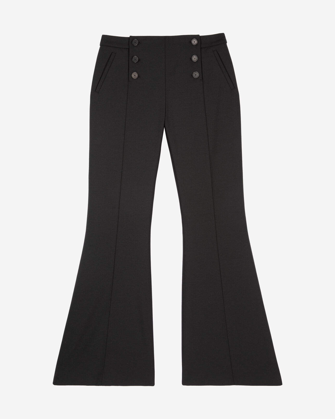 The Kooples FEMME BLACK pantalon flare noir