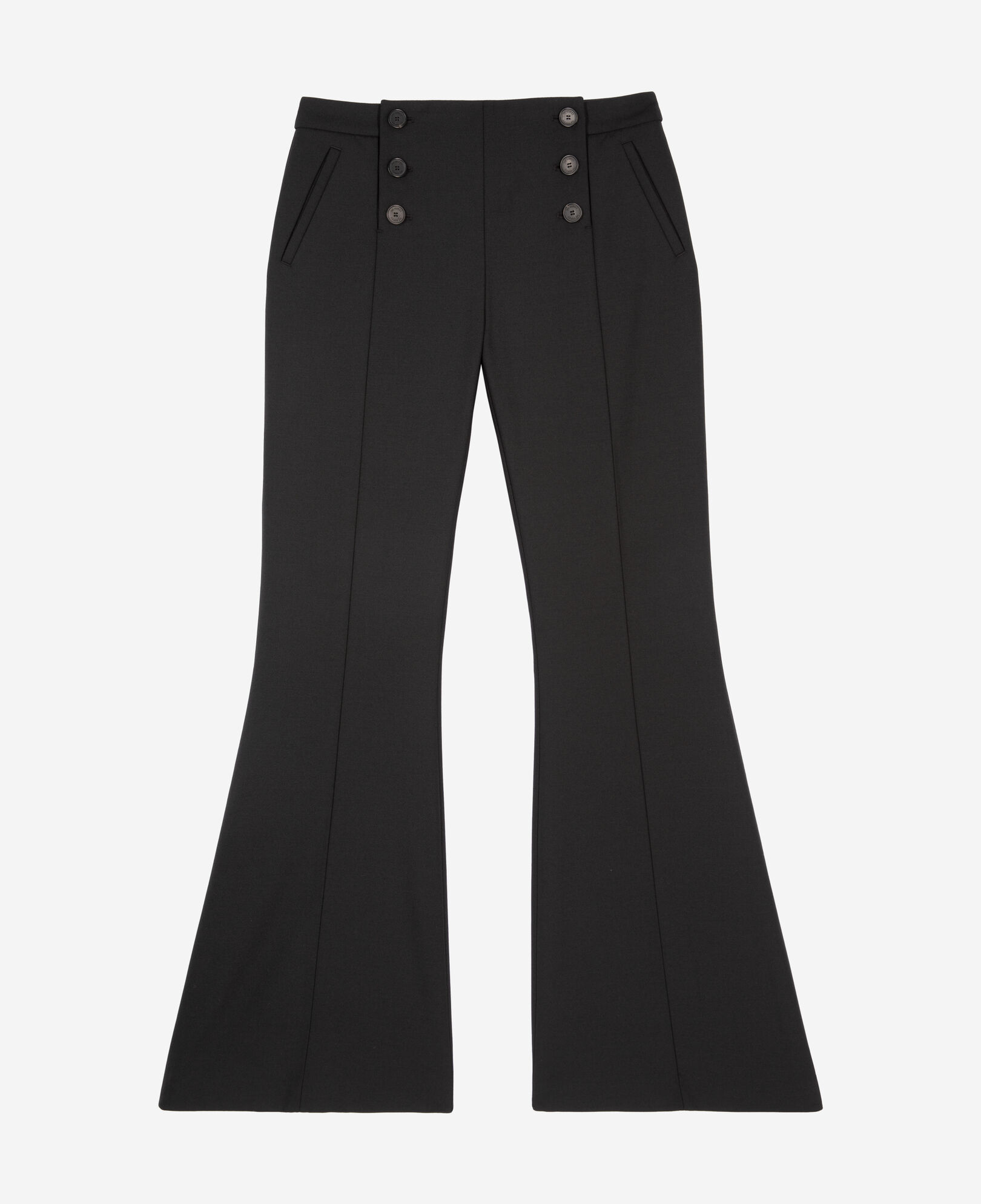 The Kooples DAMEN BLACK ausgestellte, schwarze hose