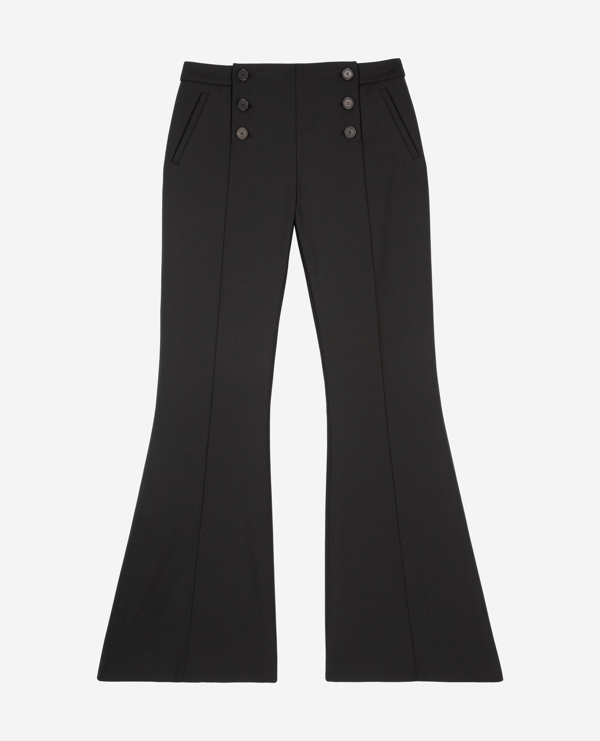 Ausgestellte, schwarze Hose, BLACK, hi-res image number null
