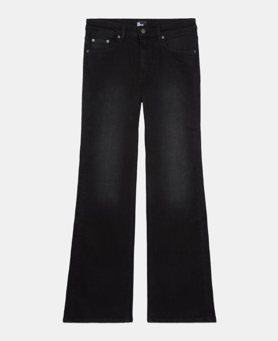 The Kooples WOMEN BLACK WASHED black flare jeans