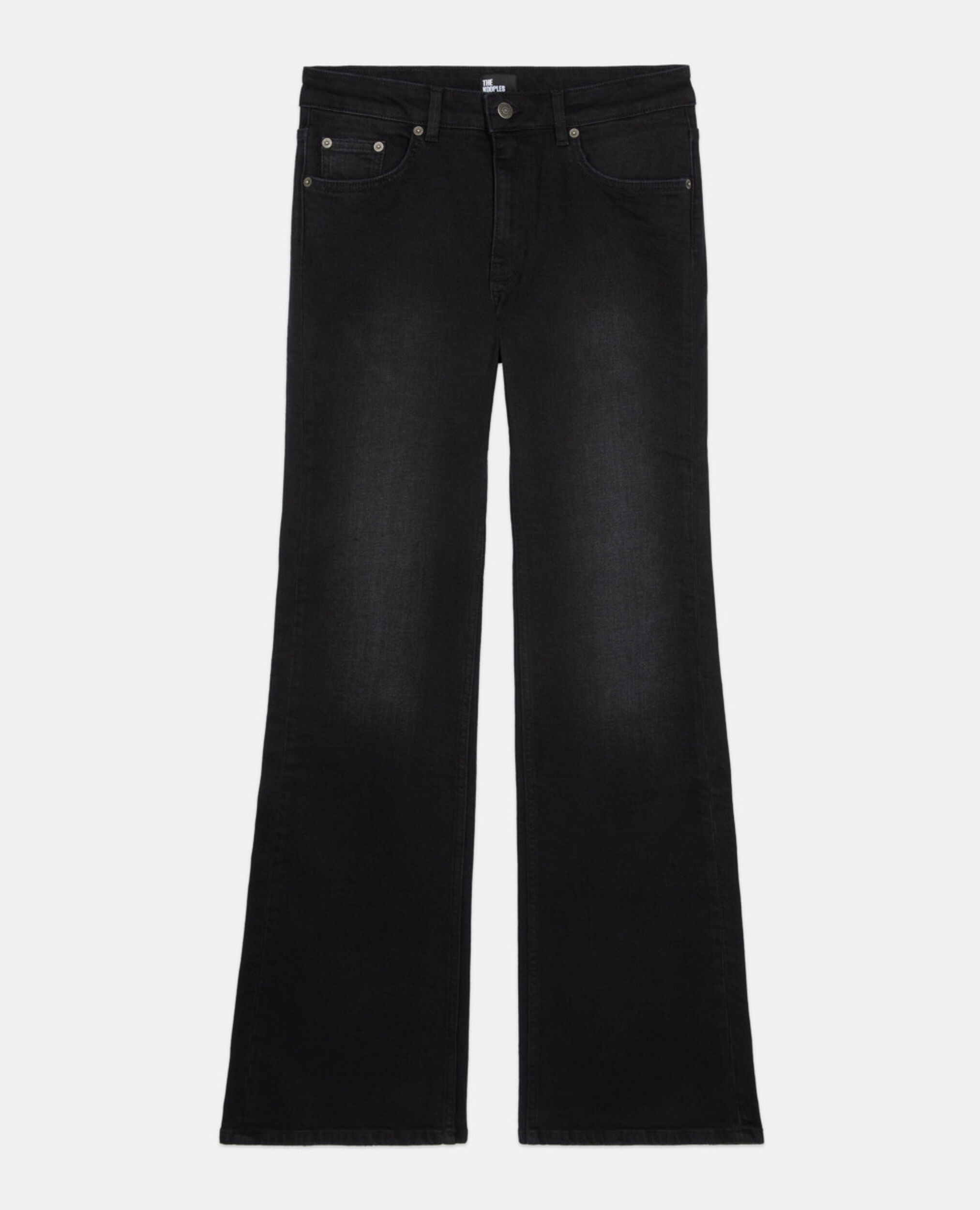 Black flare jeans, BLACK WASHED, hi-res image number null