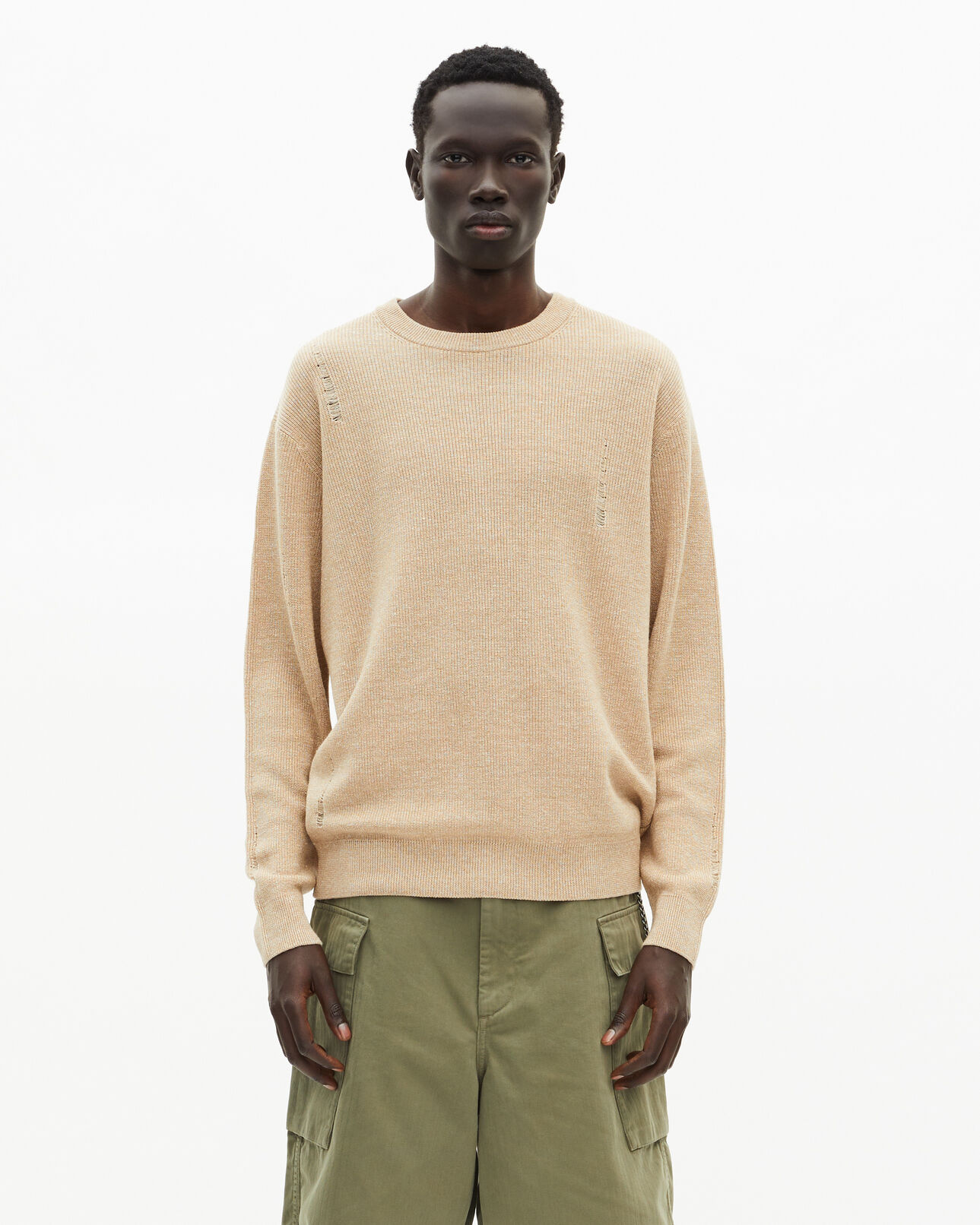 The Kooples MEN ECRU wool and linen sweater