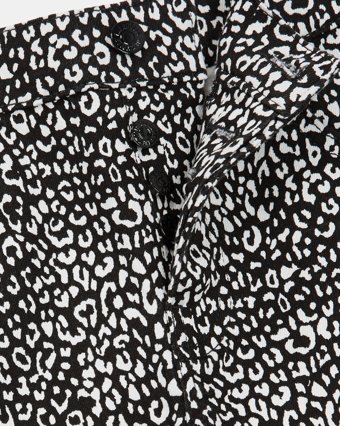 The Kooples MEN BLACK black leopard print slim-fit jeans