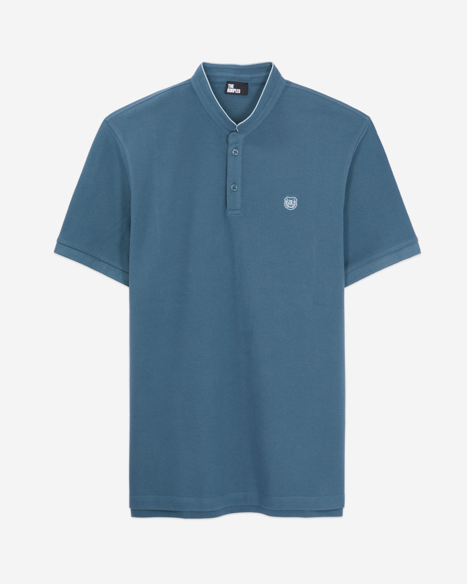 Polo bleu profond en coton, BLUE PETROL, hi-res image number null
