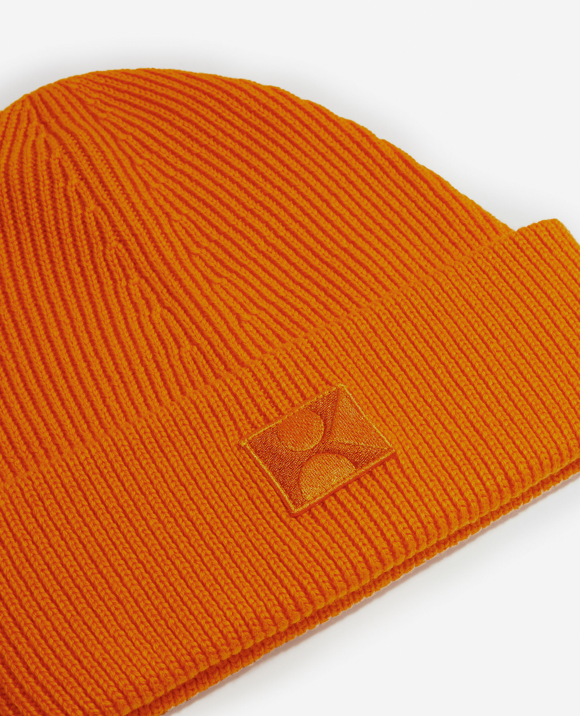 Bonnet orange laine XL patch brodé K, ORANGE, hi-res image number null