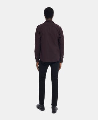 The Kooples HOMME BURGUNDY chemise col classique rouge