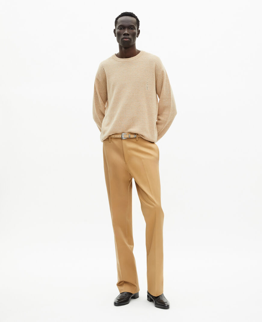 The Kooples HOMME CAMEL pantalon évasé camel