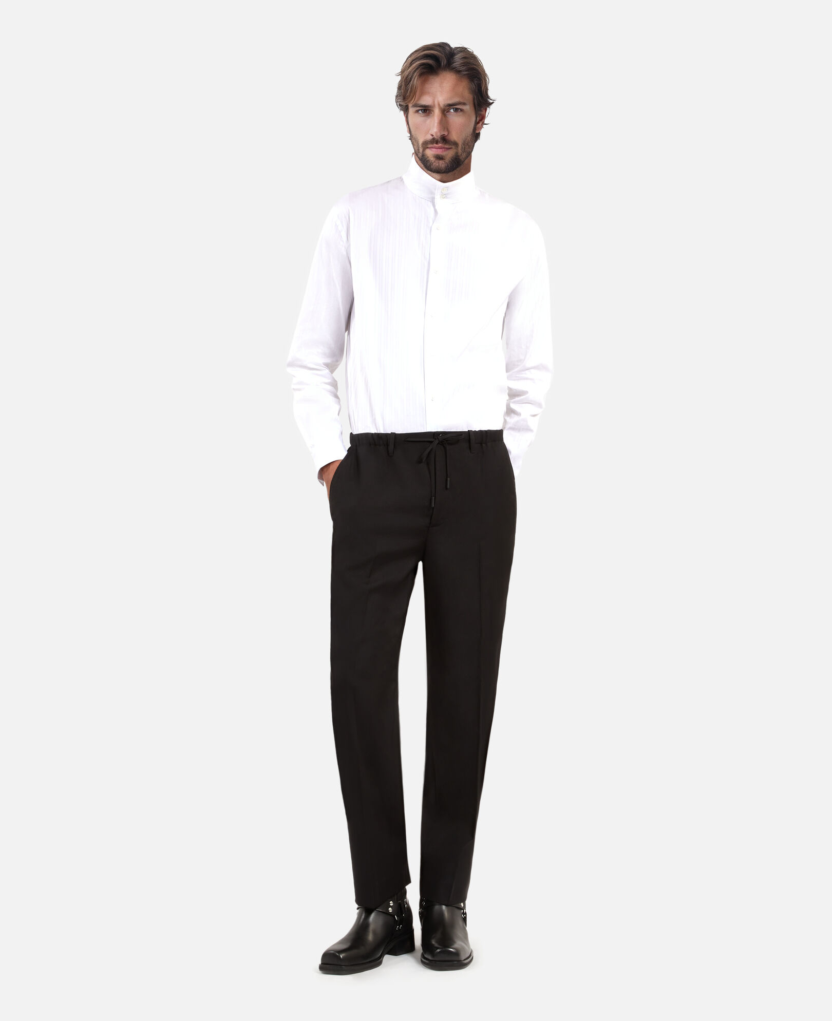 The Kooples MEN BLACK straight-cut black pants